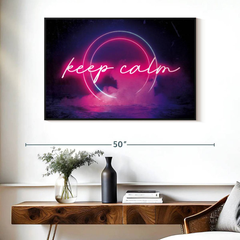 Tergel Keep Calm Neon, 27" H x 40" W