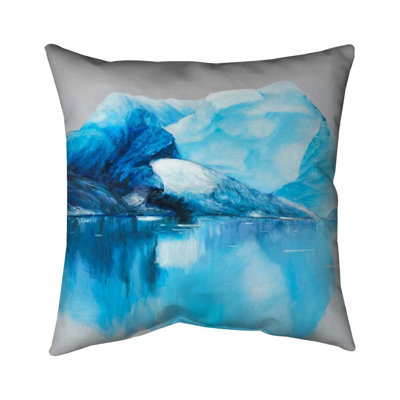 Iceland icebergs - 20"x20" Throw pillow cover - Poly twill - Print on demand