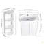 Meuble-lavabo autoportant de 23 po avec lavabo et support de rangement, portes à fermeture douce-126202332