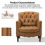 Fauteuil en cuir capitonné Annja-79522925