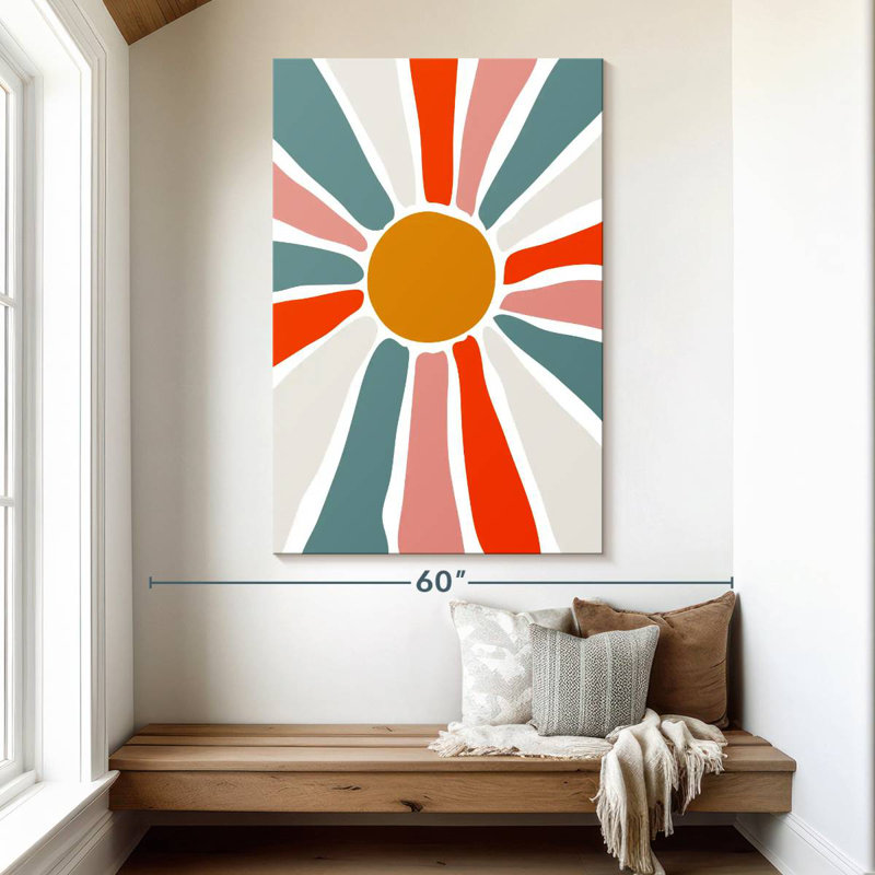 Avery Mid Century Modern Abstract, 51" H x 34" W