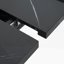 47.24"-63"Modern Rectangle Dining Table, Stretchable, With Printed Black Marble Table Top+Storage Cabinet Table Leg With Metal Base-290267448