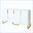 Modern Sideboard With Four Doors, Metal Handles & Legs And Adjustable Shelves Kitchen Cabinet-382872809