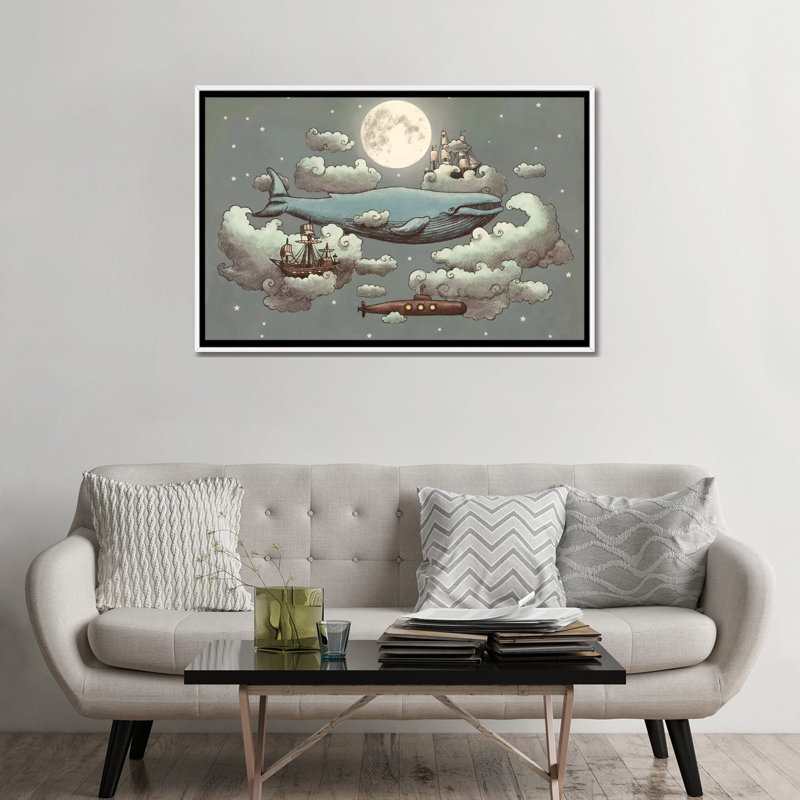 # 1, art sur toile, Cadre blanc, H 32 po x l 48 po x P 1,5 po