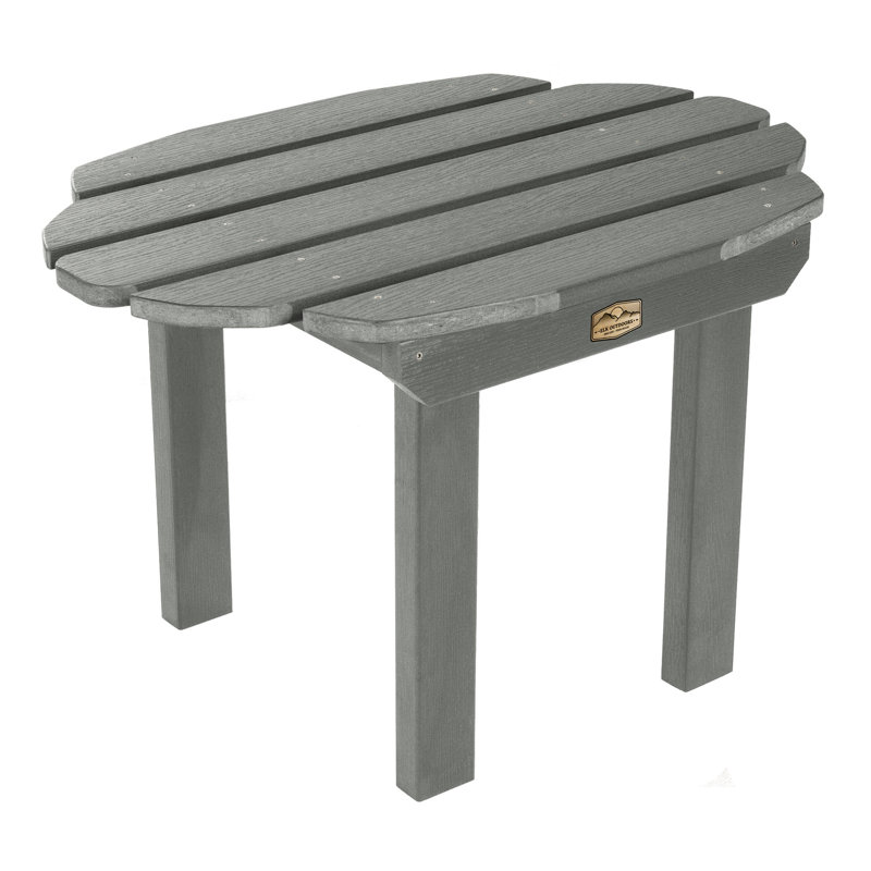 Table d’appoint en plastique Wyona, Teck côtier