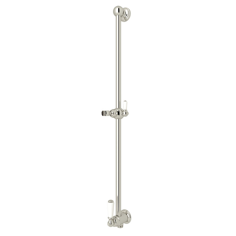 Edwardian™ 24.37" Slide Bar with Integrated Volume Control and Outlet, Polished Nickel