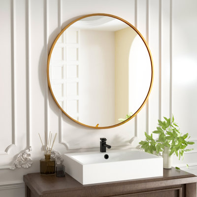 Gehard Round Metal Framed Mirror 