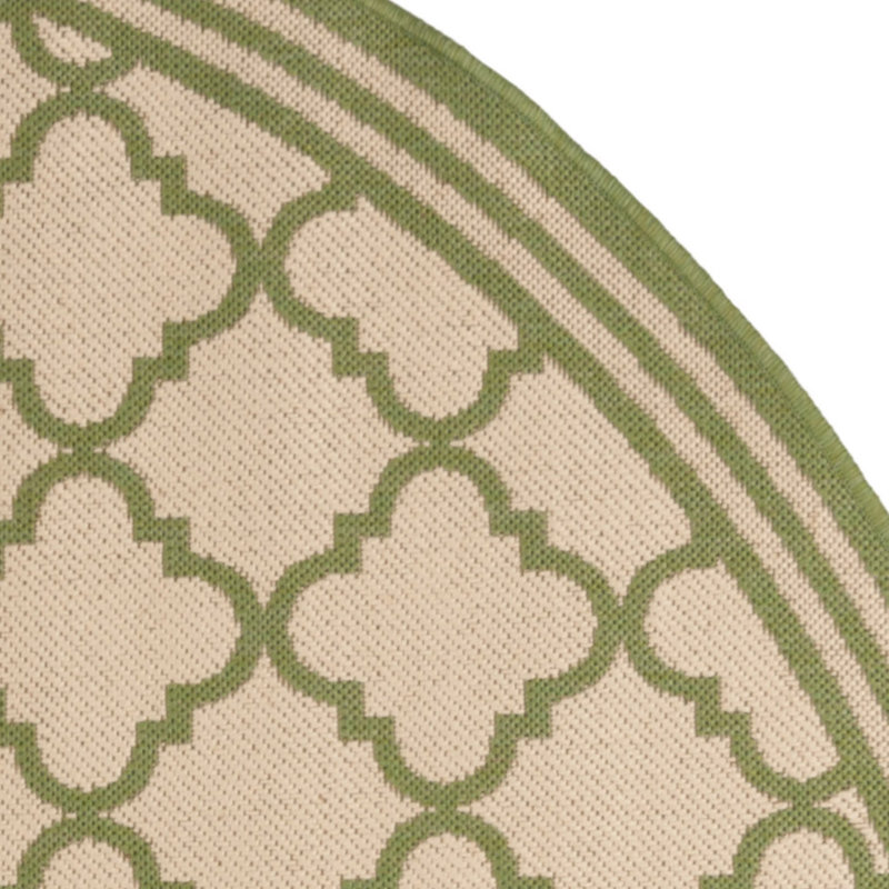 Ferrill 100 Performance Geometric Indoor/Outdoor Area Rug, Round 6'7"