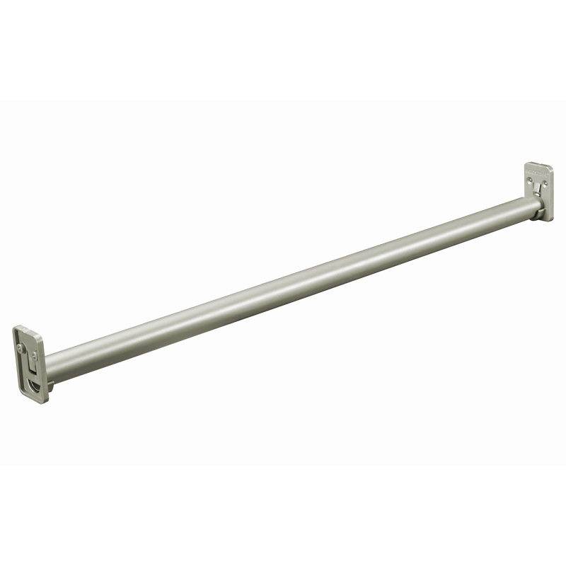 Adjustable Satin Nickel Steel Closet Rod, 30-48 Inches