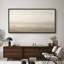 Grande impression sur toile encadrée, impression de paysage abstrait beige pour décor neutre moderne-119328931-119328932