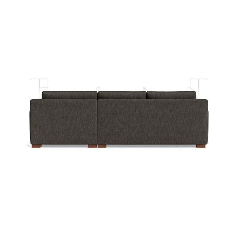Catalina Chaise Sectional, Performance Weave - Onyx, Right Hand Facing