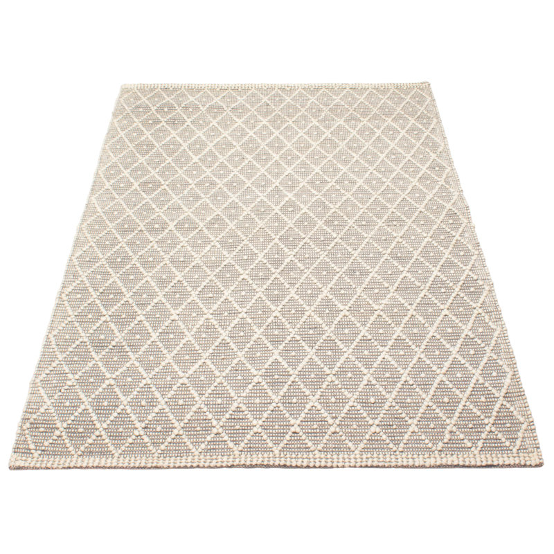 Tapis unique en laine nouvel âge Denicka crème 5 pi 2 po x 7 pi 10 po crème