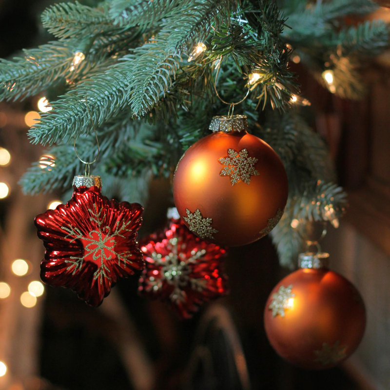 Ornements de Noël en verre 4 étoiles