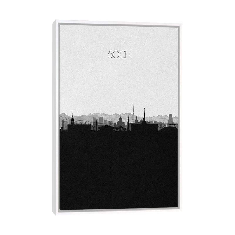 Sochi, Russia City Skyline by Ayse Deniz Akerman - Print on Canvas