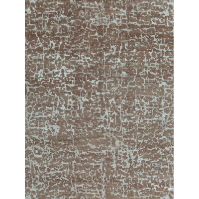 Wool Animal Print Area Rug in Rust/Blue
