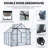 8X6FT-Black Double Door Polycarbonate Greenhouse Raised Base And Anchor Aluminum Heavy Duty Walk-In Greenhouses For Outdoor Backyard In All Season-125113372-125113373