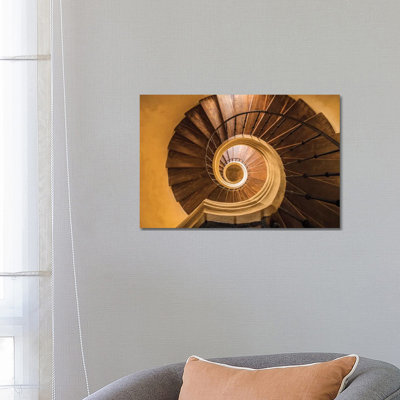 Europe, Czech Republic, Kutna Hora. Santini Circular Stairwell In Monastery Church Of Assumption Of Our Lady At Sedlec. by Jaynes Gallery - Wrapped Canvas Print