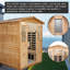 Sauna à infrarouge lointain pour 4 personnes pour l'intérieur et l'extérieur