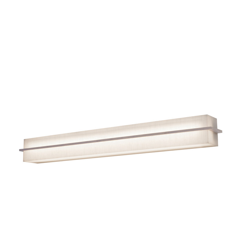 Leeroy Dimmable LED Bath Sconce, Linen White , Weather Gray