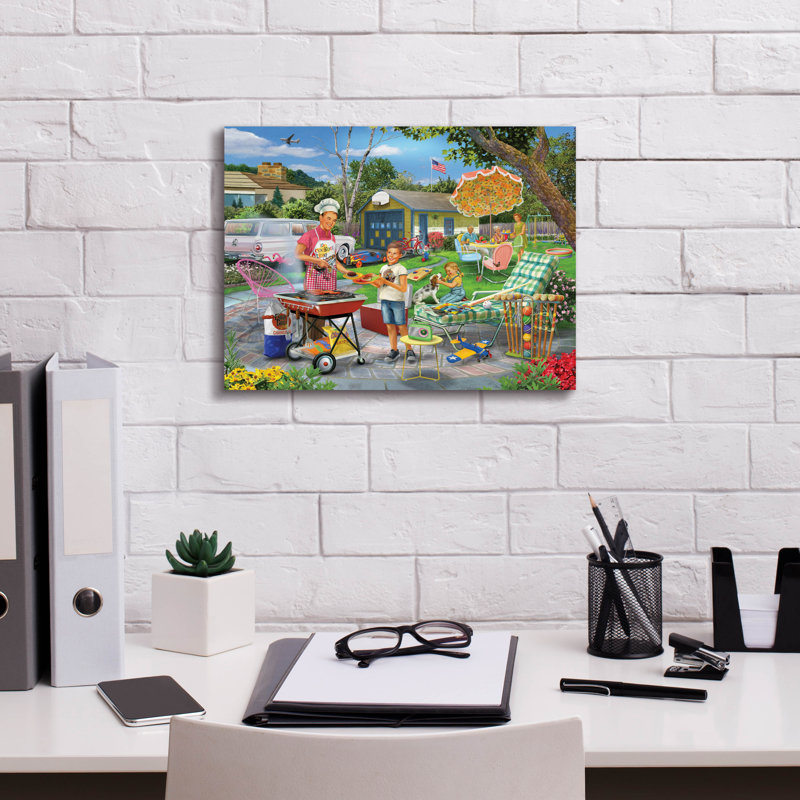 «Cookout» par Bigelow, illustrations sur toile, H 12 po x l 16 po x P 0,75 po
