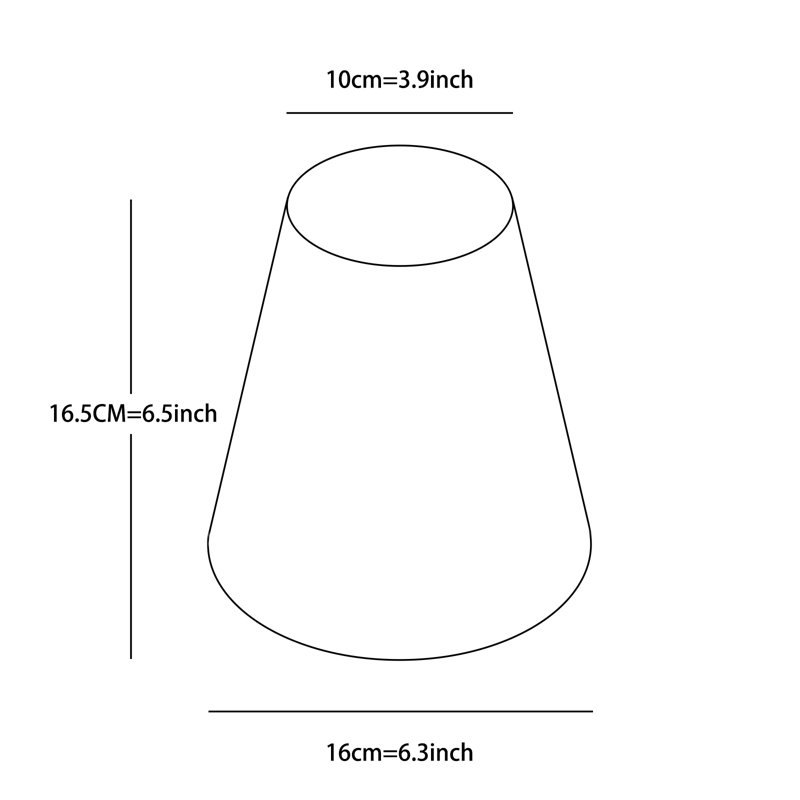 Abat-jour empire blanc en tissu H 6,5 po x l 6,3 po