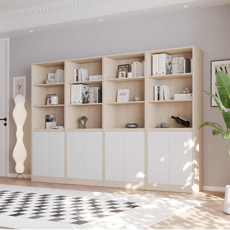 71" H X 94.5" W Kitchen Pantry With 2 Doors and 3 Open Shelf, 4 PCS