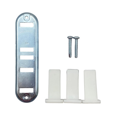 Gray Wood Closet Door By-Pass Floor Guide