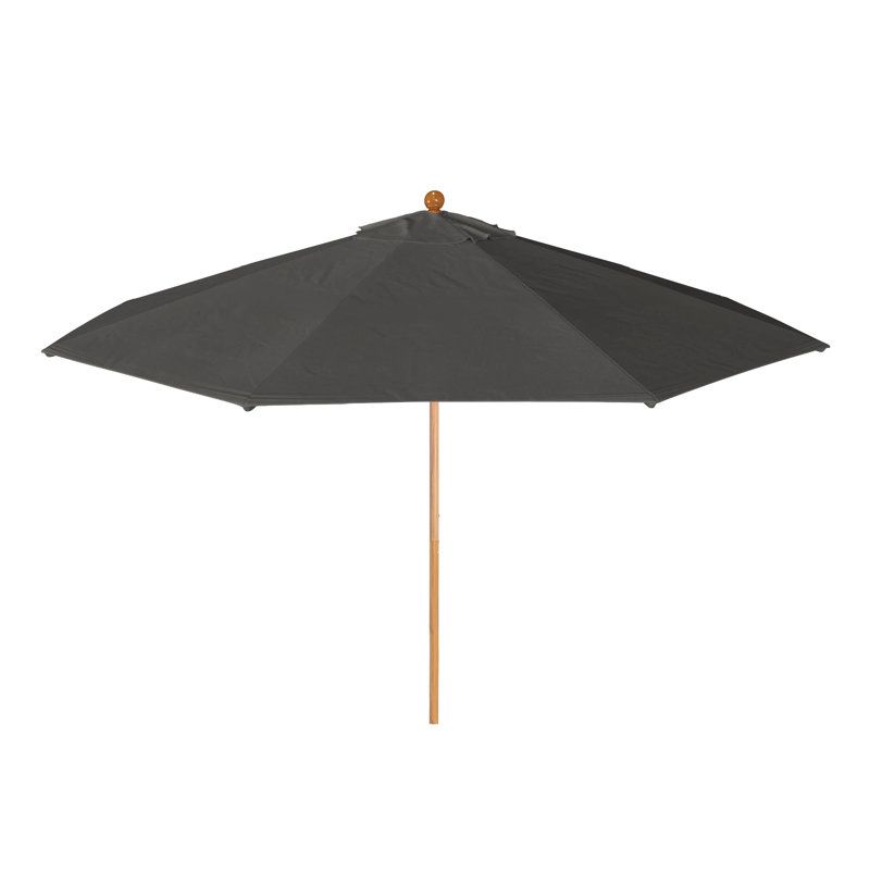Parasol en bois de teck 11 pi, Gris anthracite
