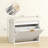 Shoe Storage Bench With Padded Seat Cushion And Flip-Drawer, Entryway Bench, Shoe Cabinet, 24.4X10.2X18.7 Inches, White-1385523137
