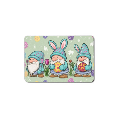 Tapis de bain gnomes de Pâques avec œufs, 36 po x 24 po