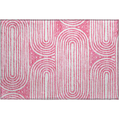 Premium Machine Washable Cerrito AMF540 Blush Rug