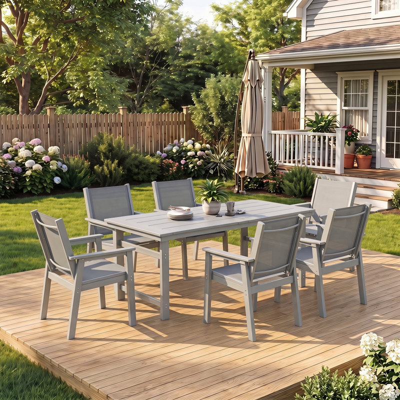 Patio Dining Set with, Gris