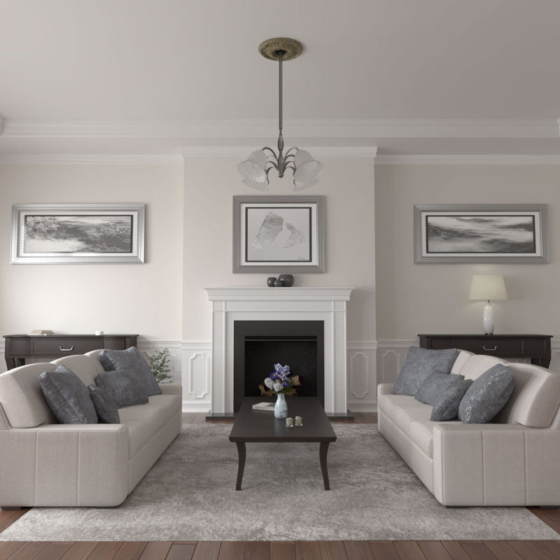 Médaillon de plafond H 2 1/2 po x l 23 3/8 po x P 2 1/2 po Granada, Hamamélis craquelé, H 19 po x l 19 po x P 2,5 po