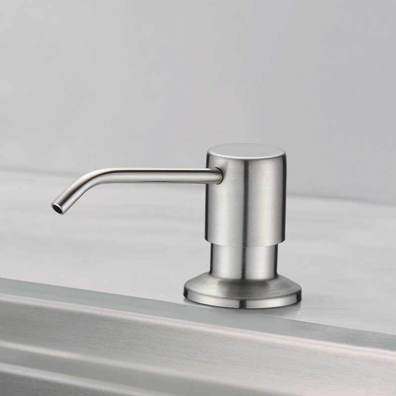 MAXWELL Pull Down Kitchen Faucet with Soap Dispenser, Brushed Nickel