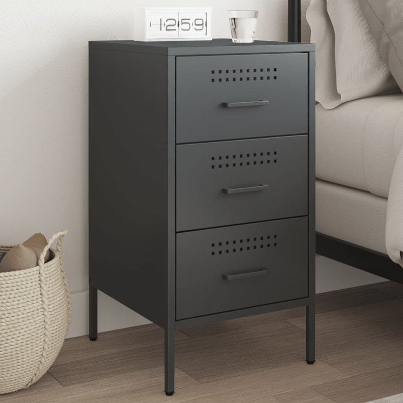 Armoire de chevet vidaXL, Noir