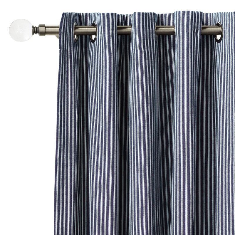 Panneau de rideau obscurcissant avec œillets 100% coton Halprin, L 48 po x L 84 po