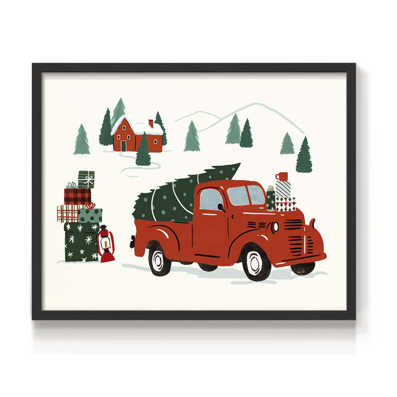 Going to Grandmas Collection A - Reproduction encadrée - Restickable, H 11 po x l 14 po, Noir