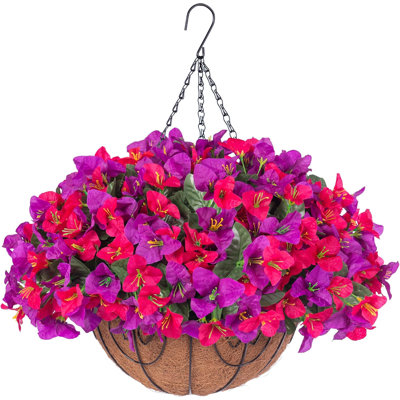 Artificial Hanging Flowers With Basket