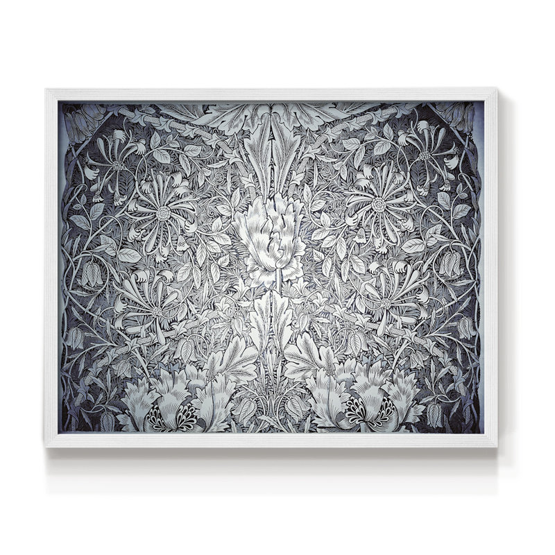 Abstrait rétro - IL - Reproduction encadrée - Restickable, H 8 po x l 10 po, Blanc