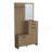 Parker 75" Tall Mirrored Tree Hall With Hangers, Three Shelves, Two Cabinets, One Drawer, Entry Way, Console Table, Living Room