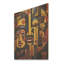 Yellow Ancestral Marks IV - Masque africain sur bois-773846951