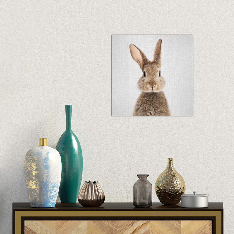«Rabbit» - reproduction de photo, Toile tendue, H 37 po x l 37 po x P 1,5 po