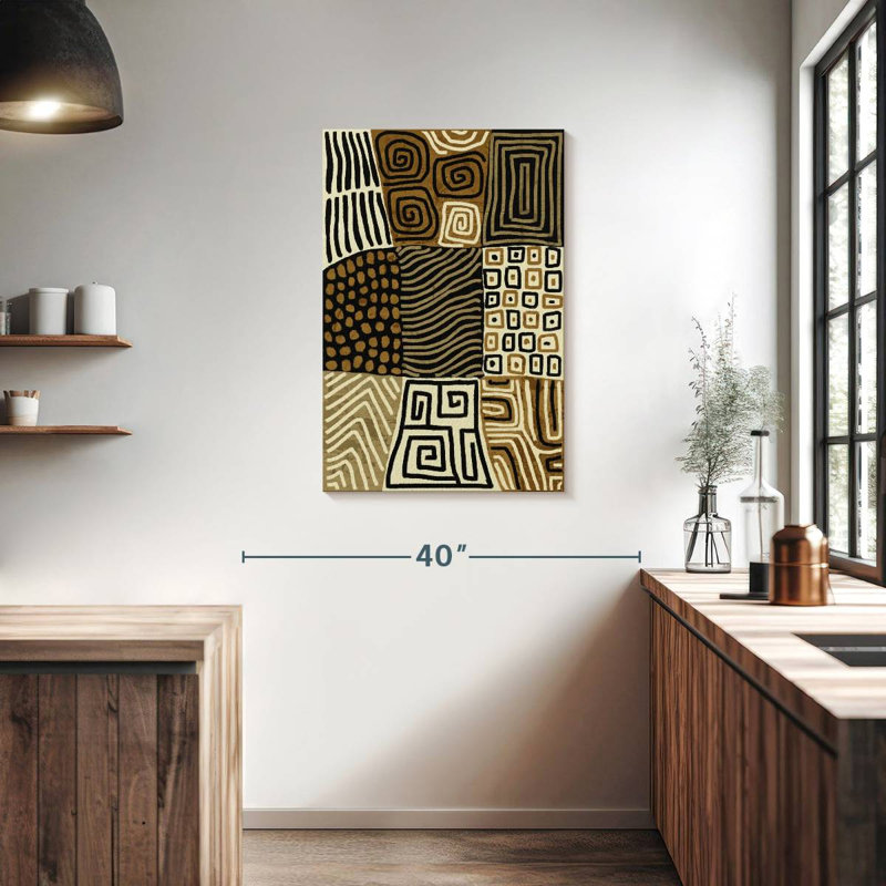 Avery Neutral Tribal Lines, 36" H x 24" W