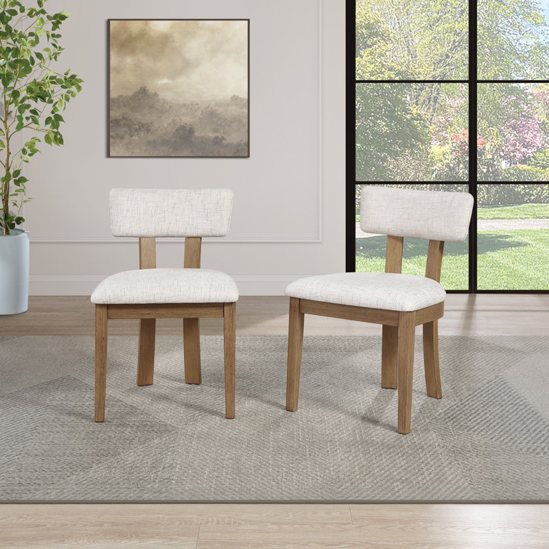 Chaise de salle à manger Hanson, Lin blanc