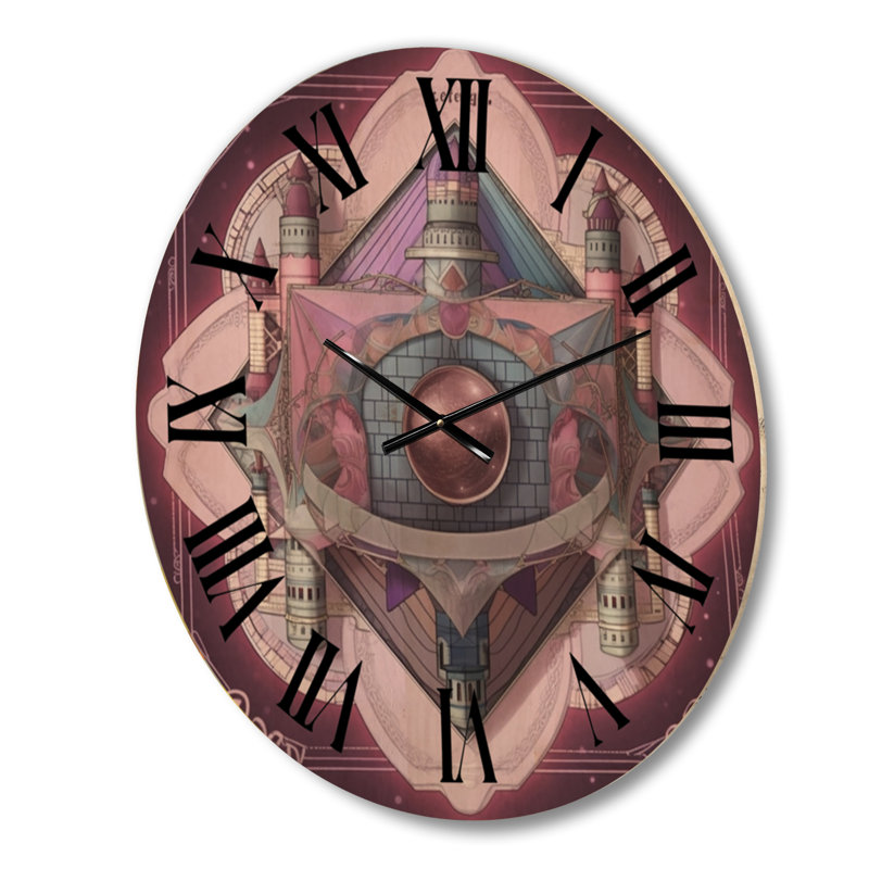 Horloge murale moderne en bois surdimensionnée Mandalain II, Petit