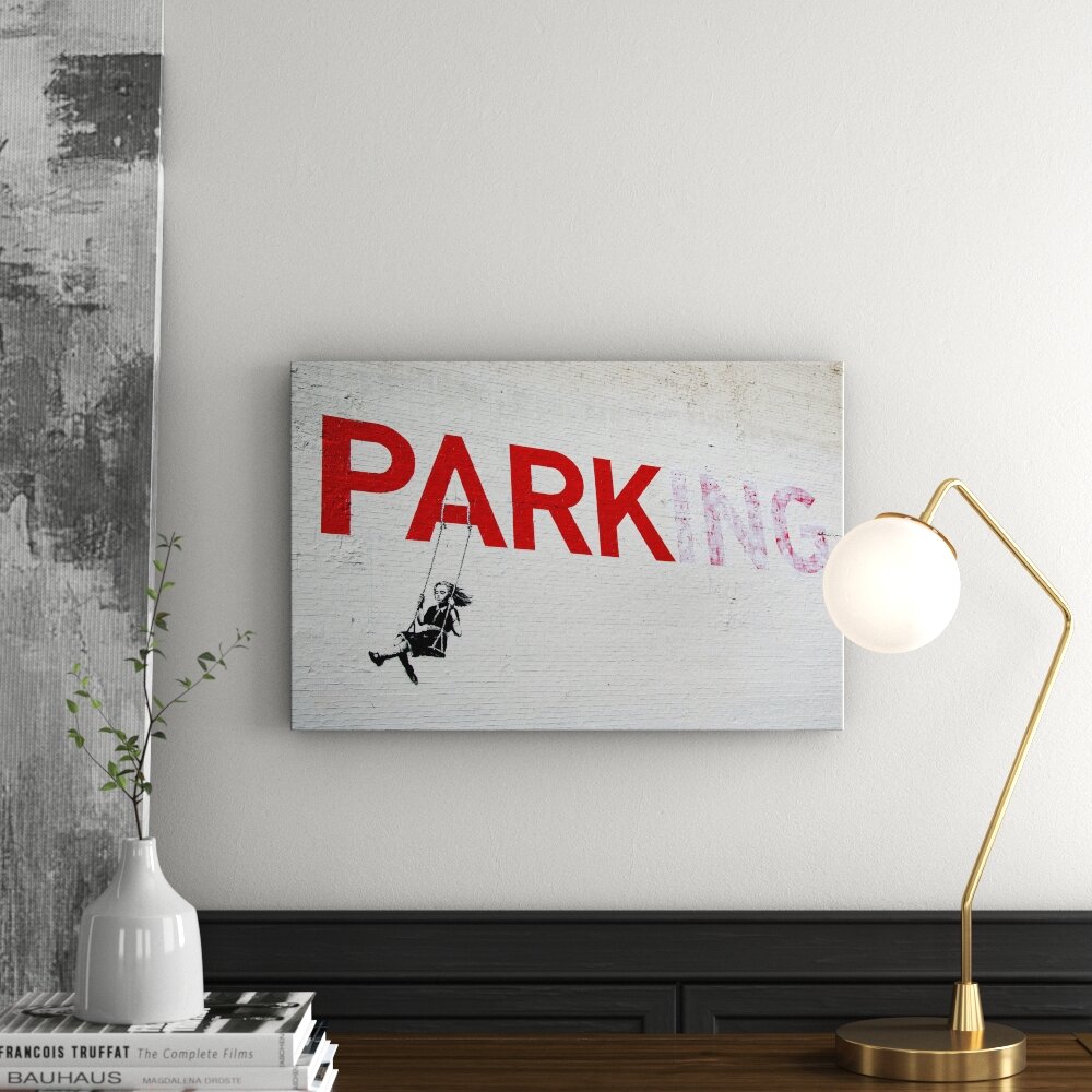 Leinwandbild Parking Girl Swing von Banksy