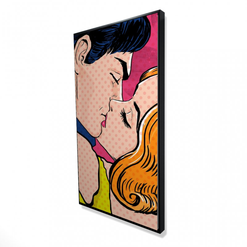 Pop art style couple - 24"x48" Framed canvas