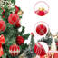 12 boules de Noël - décoration d'arbre de Noël, rubans rouges de 80 mm (4 styles), ensemble d'ornements de Noël convenant à Noël