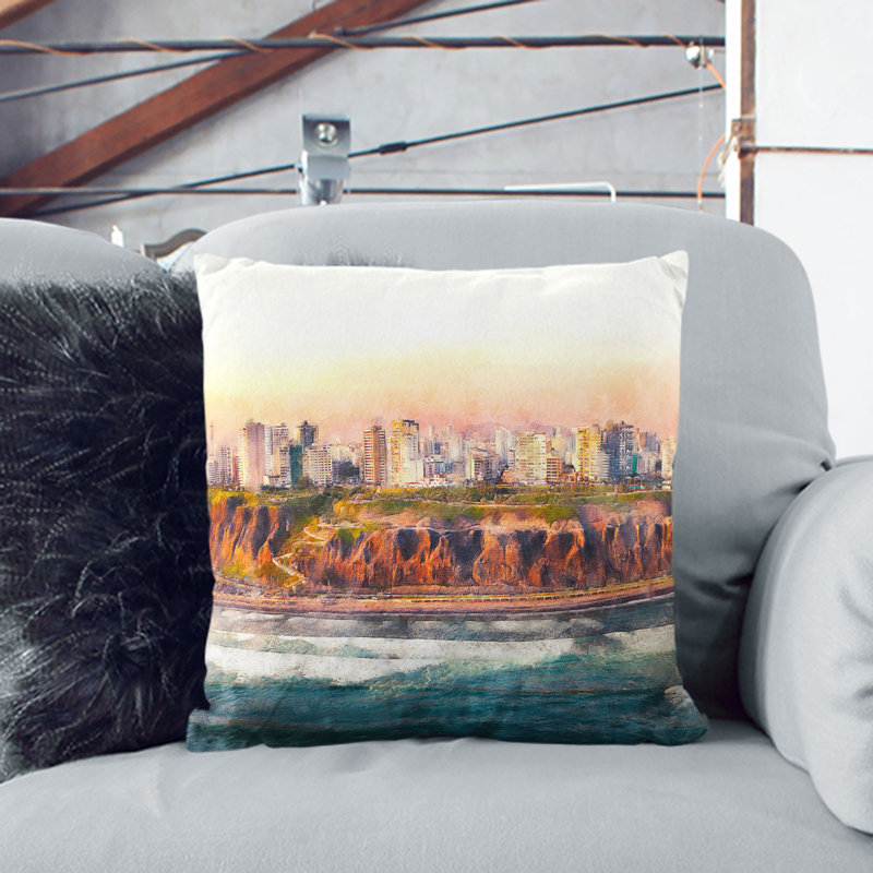 Square Throw Cushion, 40cm H x 40cm W x 15cm D