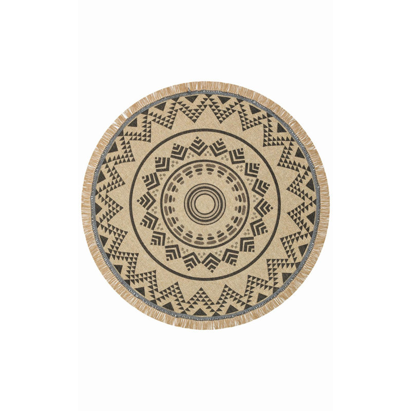 Round Selina Flatweave Area Rug, Round 330.2 x 330.2cm